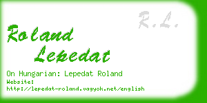roland lepedat business card